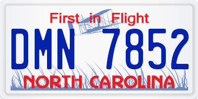NC license plate DMN7852