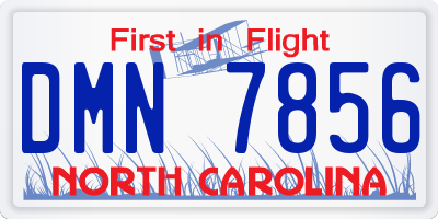 NC license plate DMN7856
