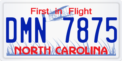 NC license plate DMN7875