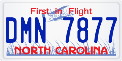 NC license plate DMN7877