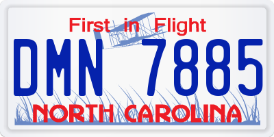 NC license plate DMN7885