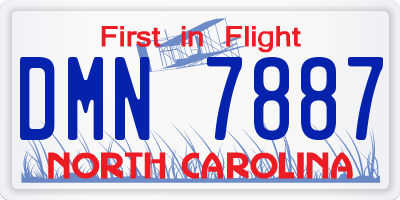 NC license plate DMN7887