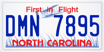 NC license plate DMN7895