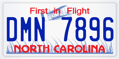 NC license plate DMN7896