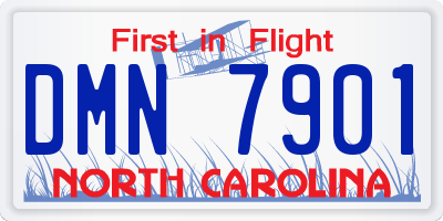 NC license plate DMN7901