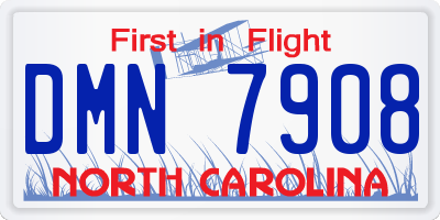 NC license plate DMN7908