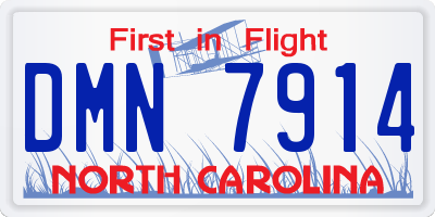 NC license plate DMN7914