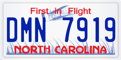 NC license plate DMN7919