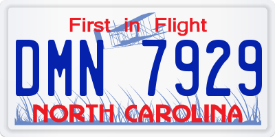 NC license plate DMN7929