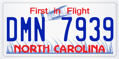 NC license plate DMN7939