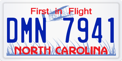 NC license plate DMN7941