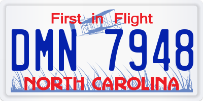 NC license plate DMN7948