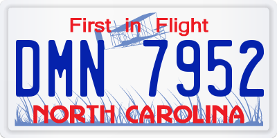 NC license plate DMN7952