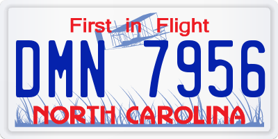 NC license plate DMN7956