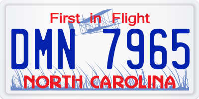 NC license plate DMN7965