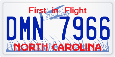 NC license plate DMN7966