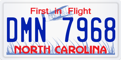 NC license plate DMN7968