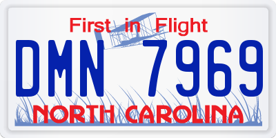 NC license plate DMN7969