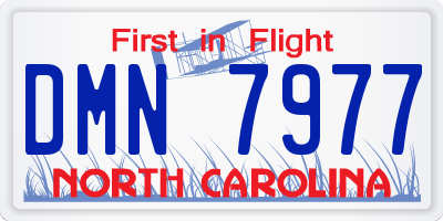 NC license plate DMN7977