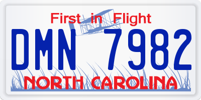 NC license plate DMN7982