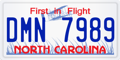 NC license plate DMN7989