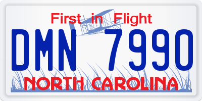 NC license plate DMN7990