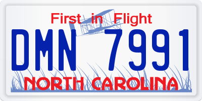 NC license plate DMN7991