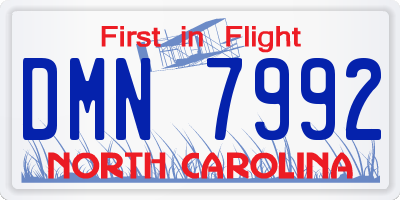 NC license plate DMN7992