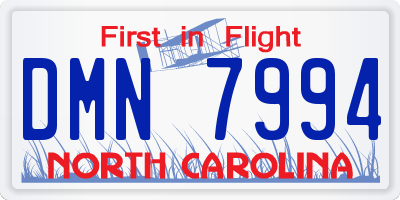 NC license plate DMN7994