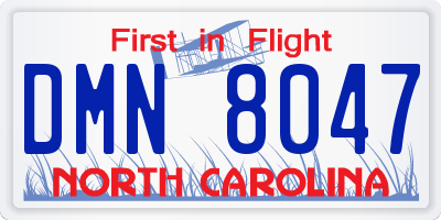 NC license plate DMN8047