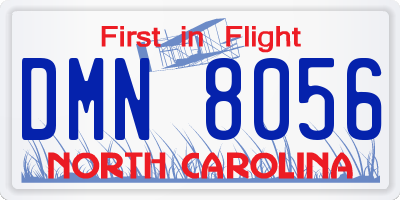 NC license plate DMN8056