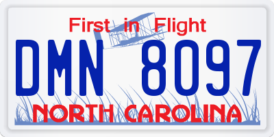 NC license plate DMN8097