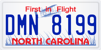 NC license plate DMN8199