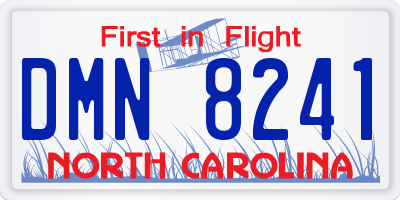 NC license plate DMN8241
