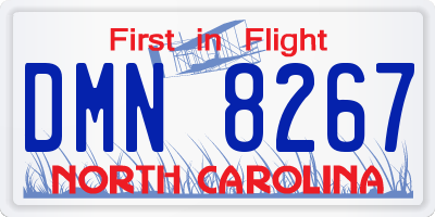 NC license plate DMN8267