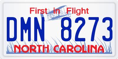 NC license plate DMN8273
