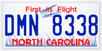 NC license plate DMN8338