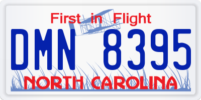 NC license plate DMN8395