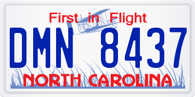 NC license plate DMN8437