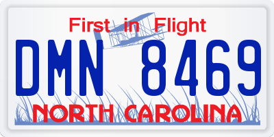 NC license plate DMN8469
