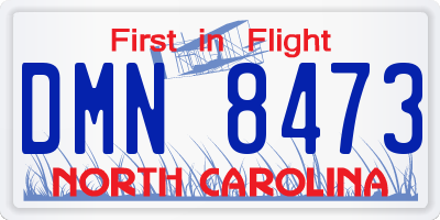NC license plate DMN8473