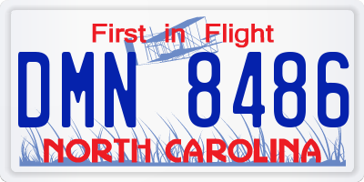 NC license plate DMN8486