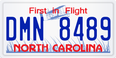 NC license plate DMN8489