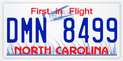 NC license plate DMN8499