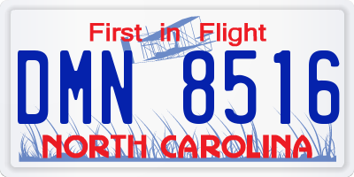NC license plate DMN8516