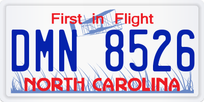 NC license plate DMN8526