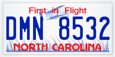 NC license plate DMN8532