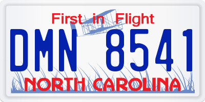 NC license plate DMN8541