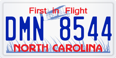 NC license plate DMN8544