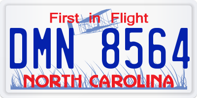 NC license plate DMN8564